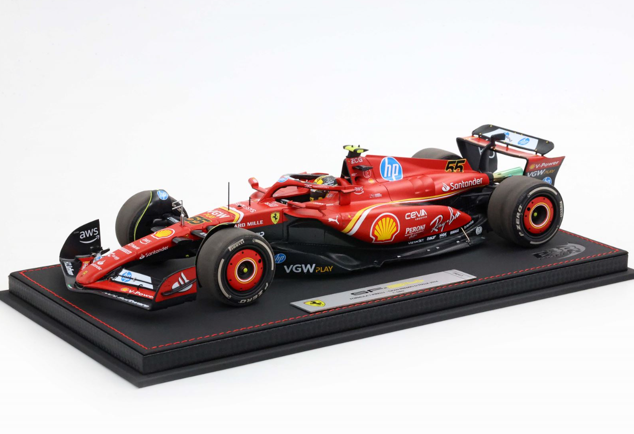 BBR 1:18 Ferrari SF24 ITALIAN GP 2024 - Monza Sainz 4th position (Luxury Pack)