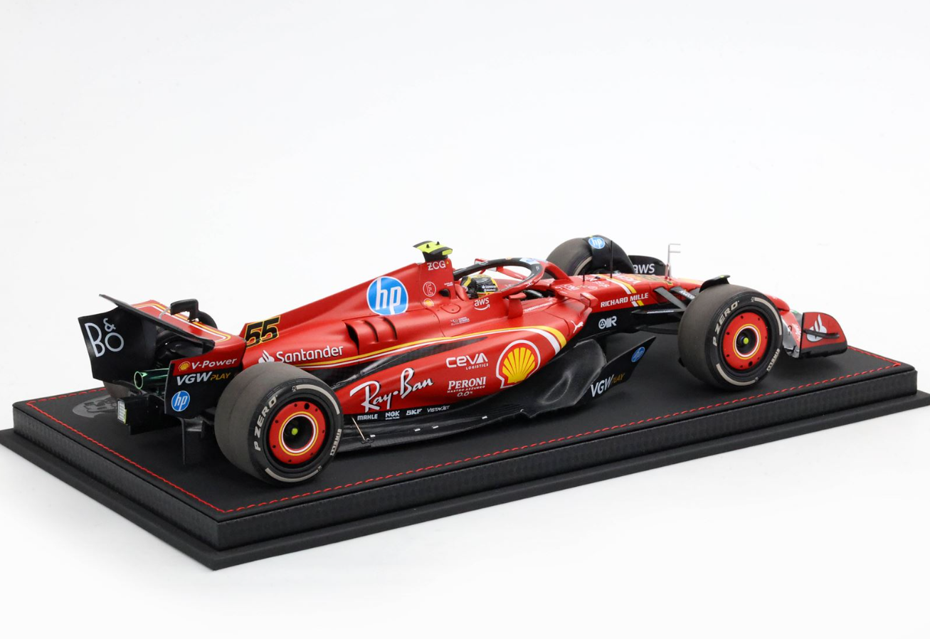 BBR 1:18 Ferrari SF24 ITALIAN GP 2024 - Monza Sainz 4th position (Luxury Pack)