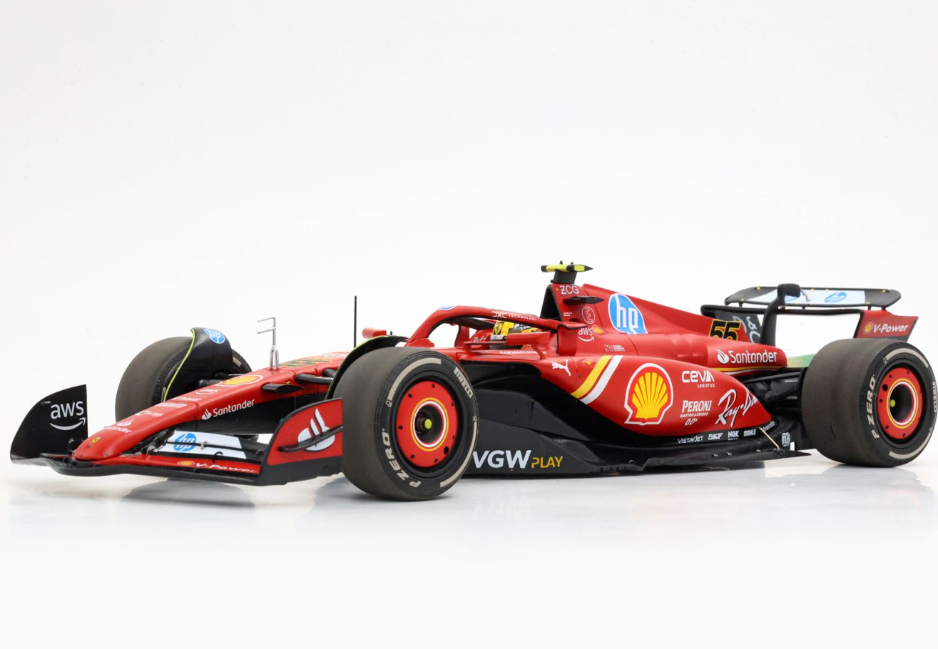 BBR 1:18 Ferrari SF24 ITALIAN GP 2024 - Monza Sainz 4th position (Luxury Pack)