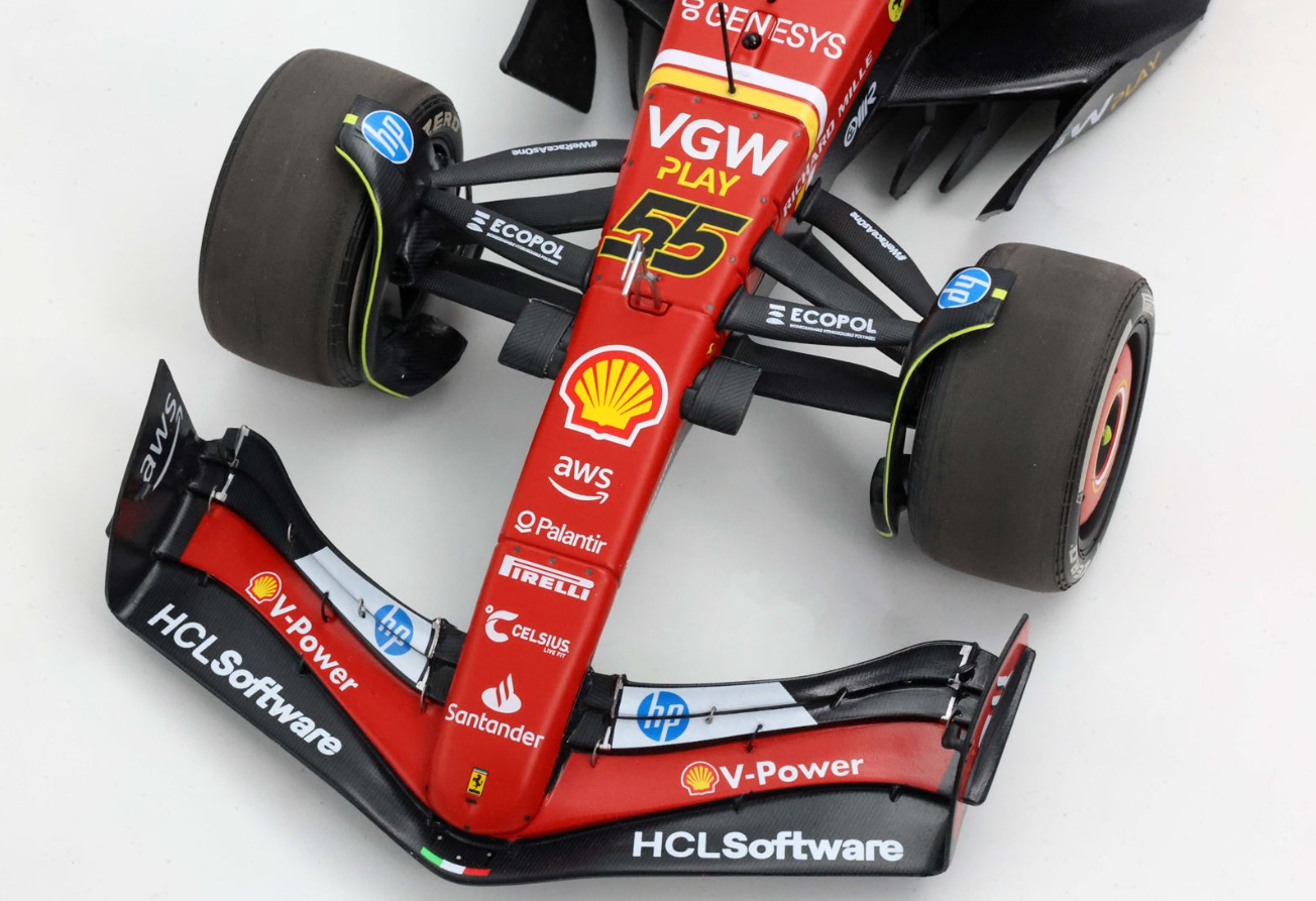 BBR 1:18 Ferrari SF24 ITALIAN GP 2024 - Monza Sainz 4th position (Luxury Pack)