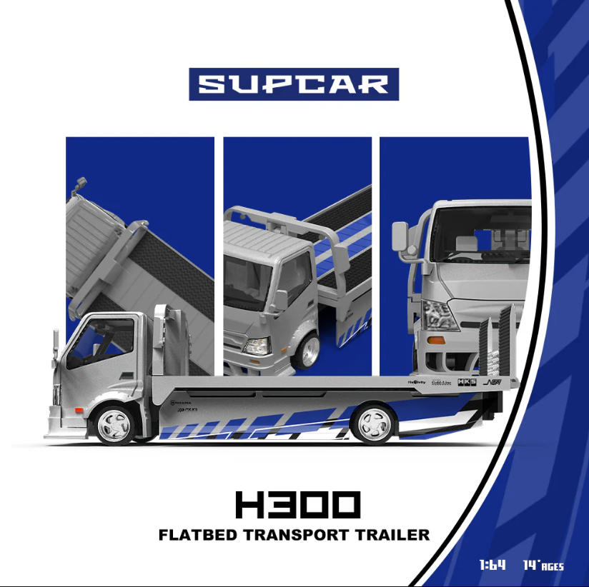 SUPCAR 1:64 Hino H300 (Silver/Blue)