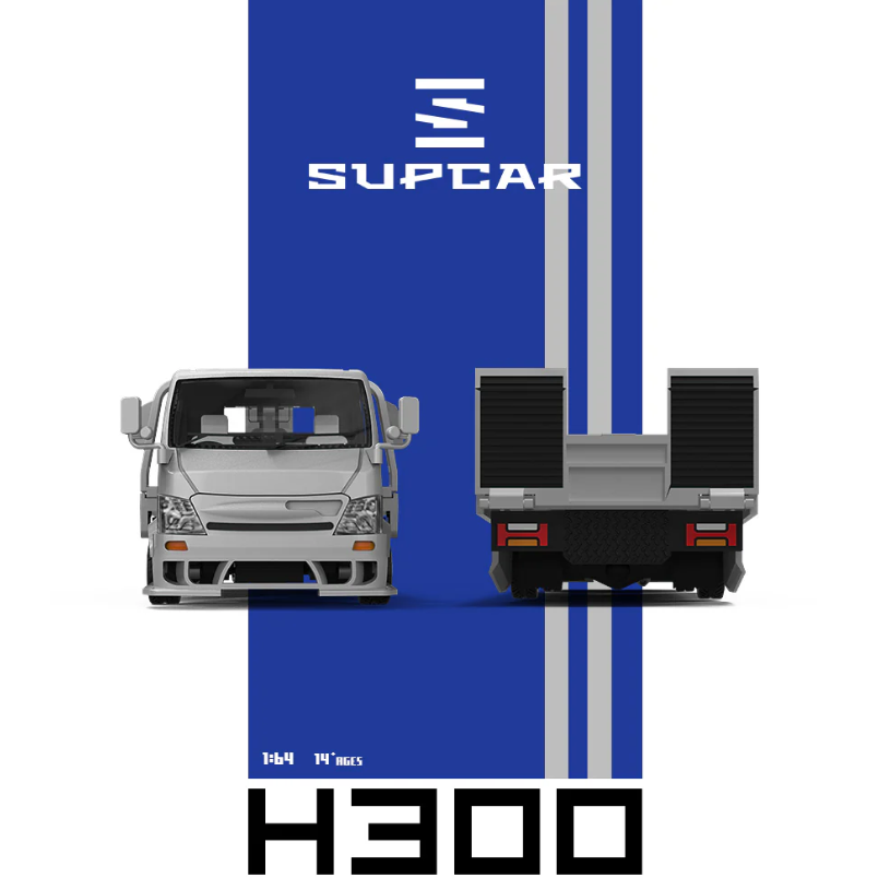 SUPCAR 1:64 Hino H300 (Silver/Blue)
