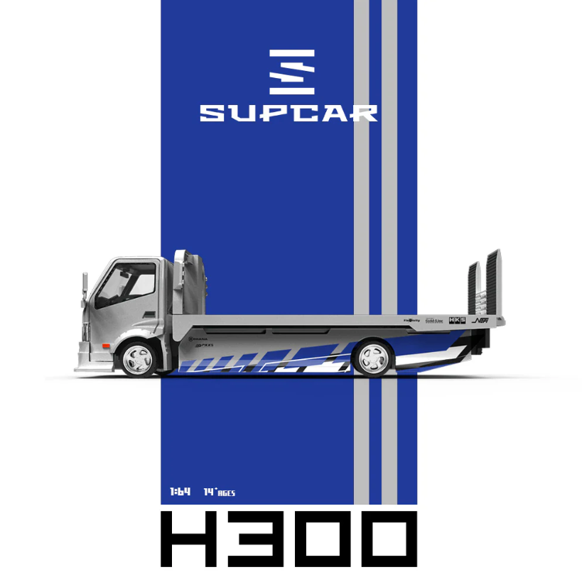 SUPCAR 1:64 Hino H300 (Silver/Blue)