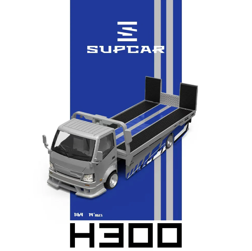 SUPCAR 1:64 Hino H300 (Silver/Blue)