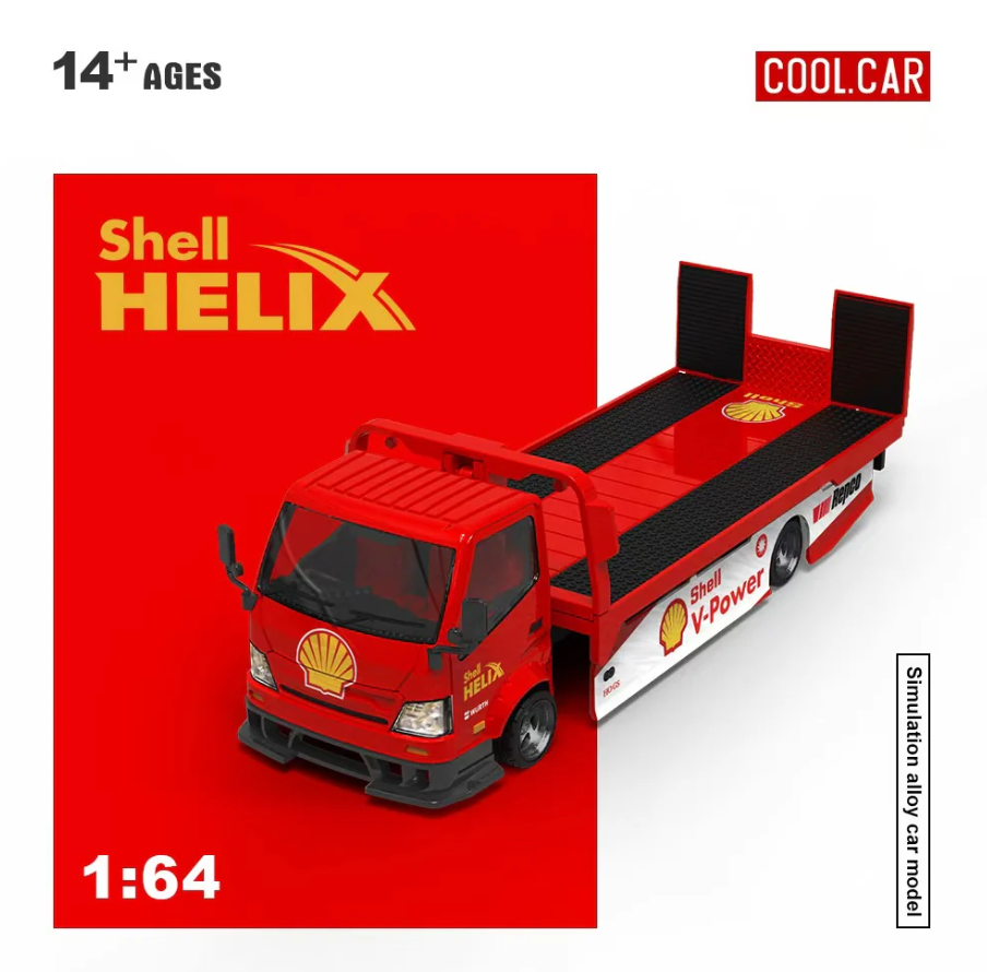 PREORDER Cool Car 1:64 Hino H300 Transport Trailer (SHELL HELIX)