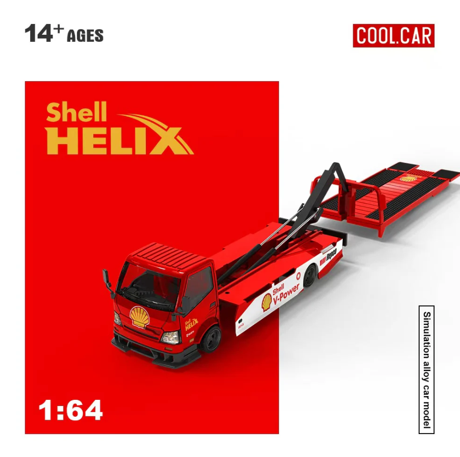 PREORDER Cool Car 1:64 Hino H300 Transport Trailer (SHELL HELIX)