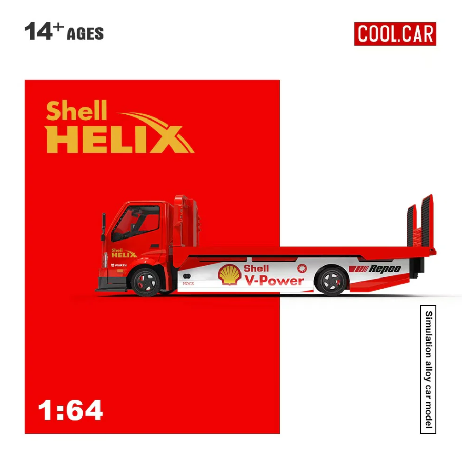 PREORDER Cool Car 1:64 Hino H300 Transport Trailer (SHELL HELIX)