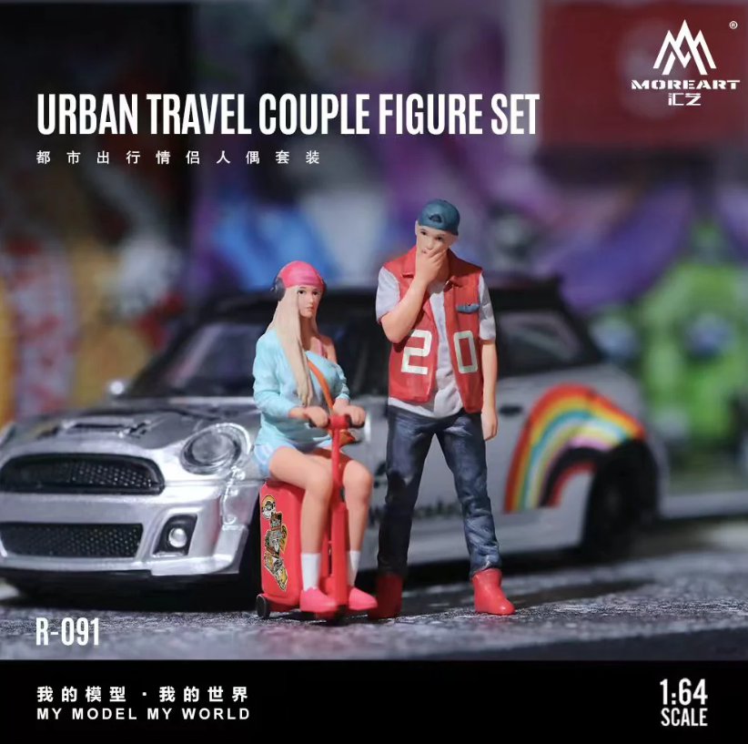 Moreart 1:64 Urban Travel Couple Figure Set