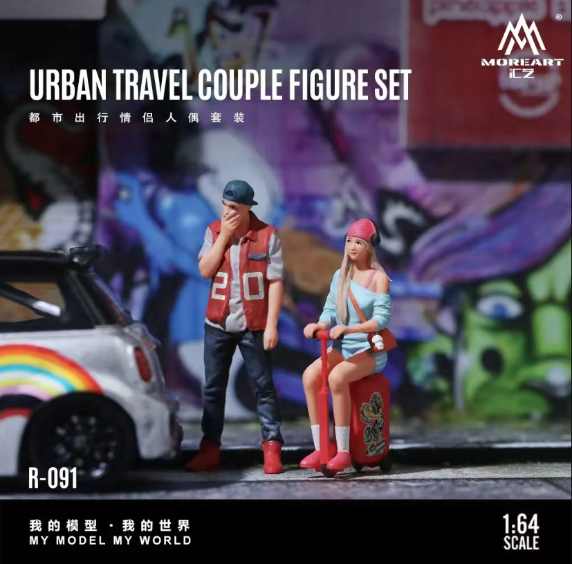 Moreart 1:64 Urban Travel Couple Figure Set