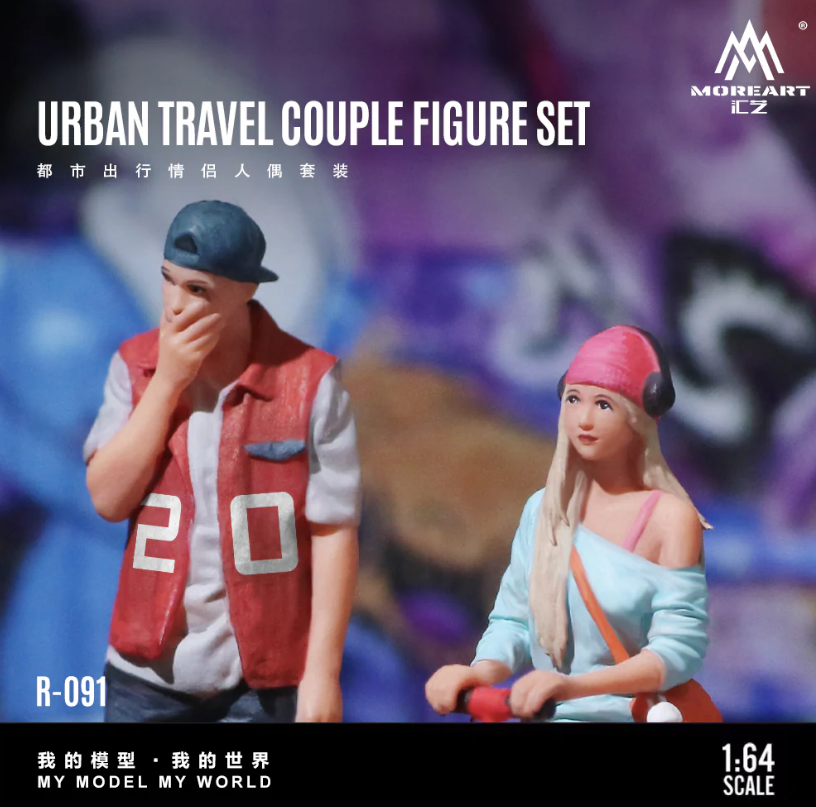 Moreart 1:64 Urban Travel Couple Figure Set