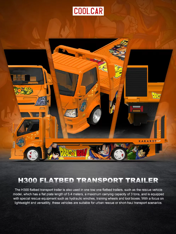 PREORDER Cool Car 1:64 Hino H300 Transport Trailer (Dragon Ball)