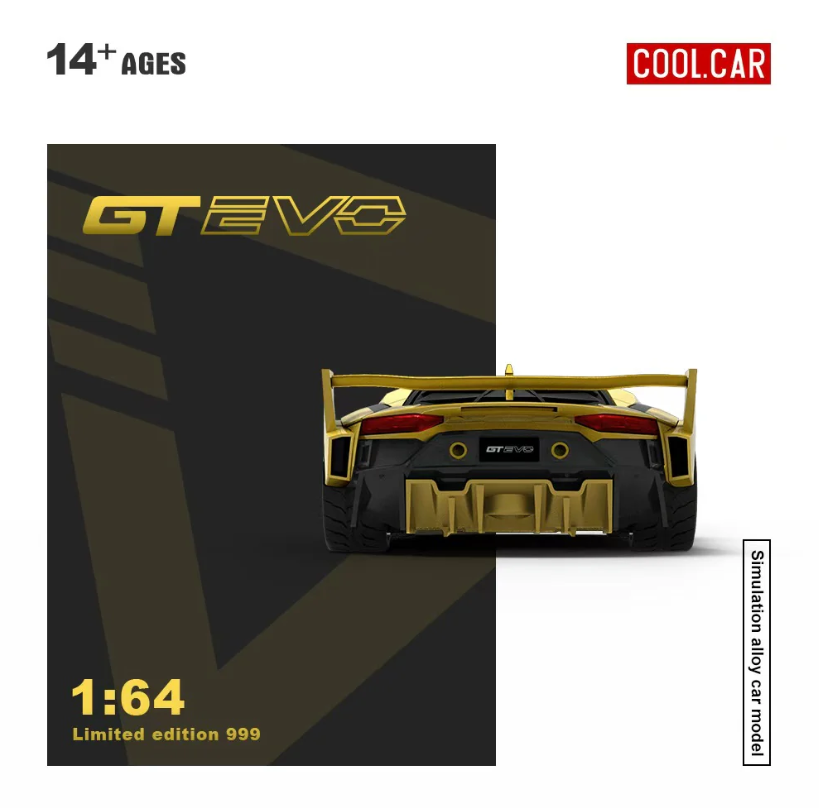 Cool Car 1:64 Lamborghini Aventador GT EVO LBWK V5 (Black/Gold)