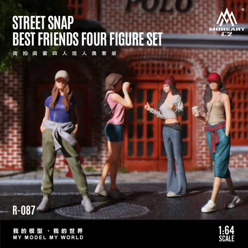 MoreArt 1:64 STREET SNAP BEST FRIENDS FOUR FIGURE SET
