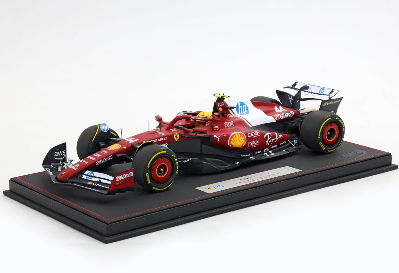 PREORDER BBR 1:18 Ferrari SF25 F1 China GP - WINNER HAMILTON - SPECIAL COFFRAIN