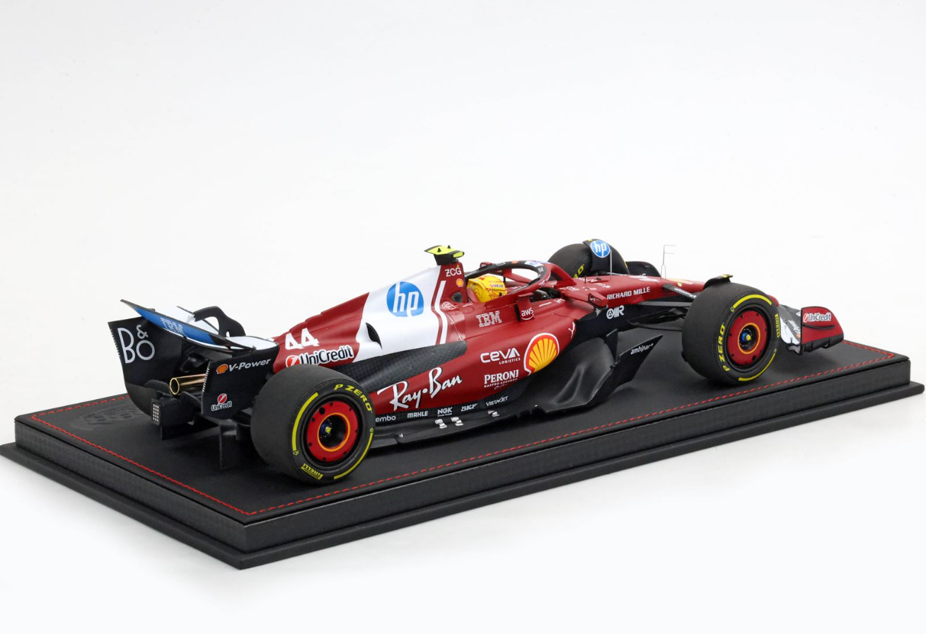 PREORDER BBR 1:18 Ferrari SF25 F1 China GP - WINNER HAMILTON - SPECIAL COFFRAIN