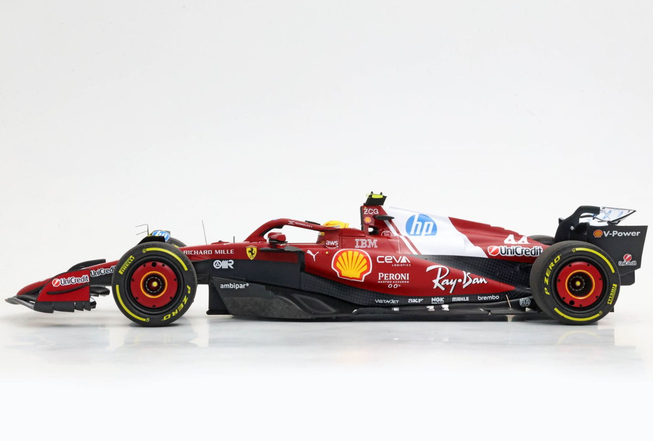 PREORDER BBR 1:18 Ferrari SF25 F1 China GP - WINNER HAMILTON - SPECIAL COFFRAIN