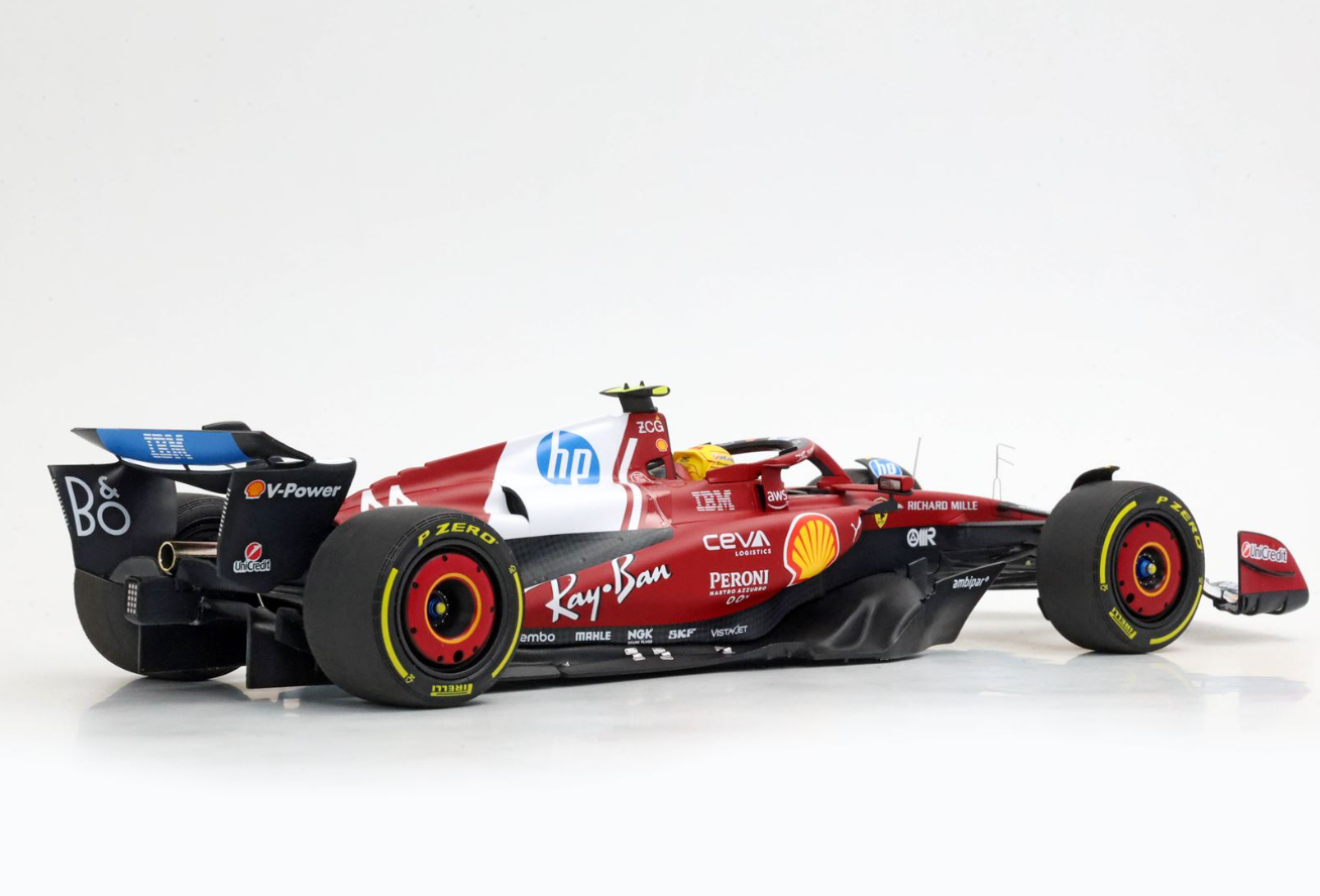 PREORDER BBR 1:18 Ferrari SF25 F1 China GP - WINNER HAMILTON - SPECIAL COFFRAIN