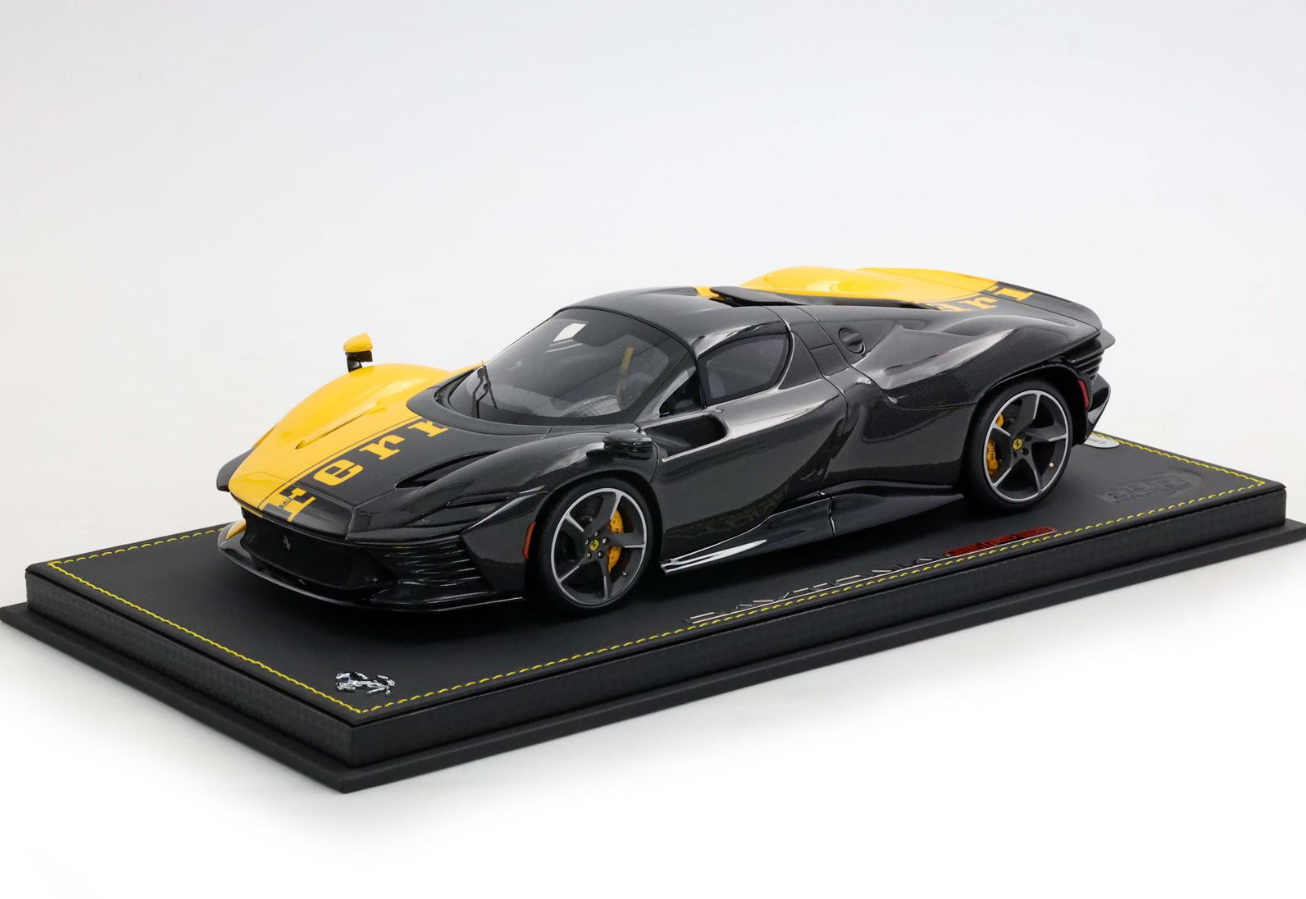 BBR 1:18 Ferrari SP3 Daytona 599+1 spider (Giallo Modena/Carbon fiber)
