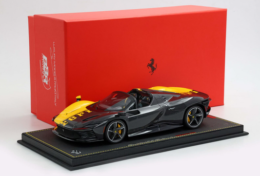 BBR 1:18 Ferrari SP3 Daytona 599+1 spider (Giallo Modena/Carbon fiber)