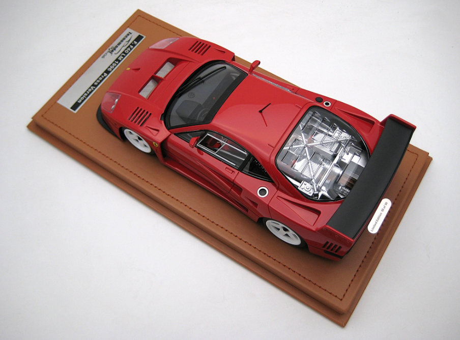 Tecnomodel 1:18 Ferrari F40 LM Press Version (Rosso Corsa/White Wheels)