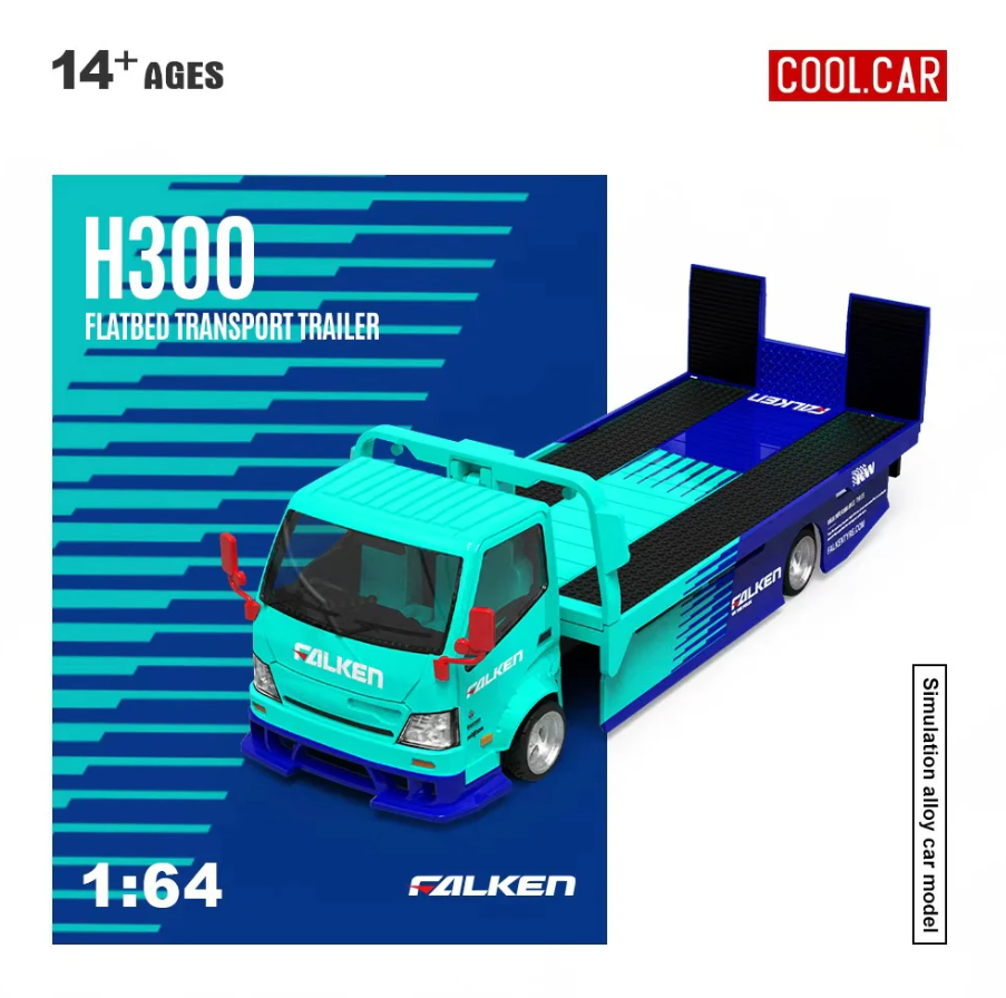 PREORDER Cool Car 1:64 Hino H300 Transport Trailer (Falken)