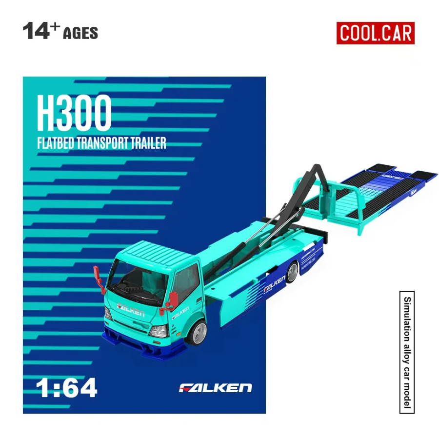 PREORDER Cool Car 1:64 Hino H300 Transport Trailer (Falken)