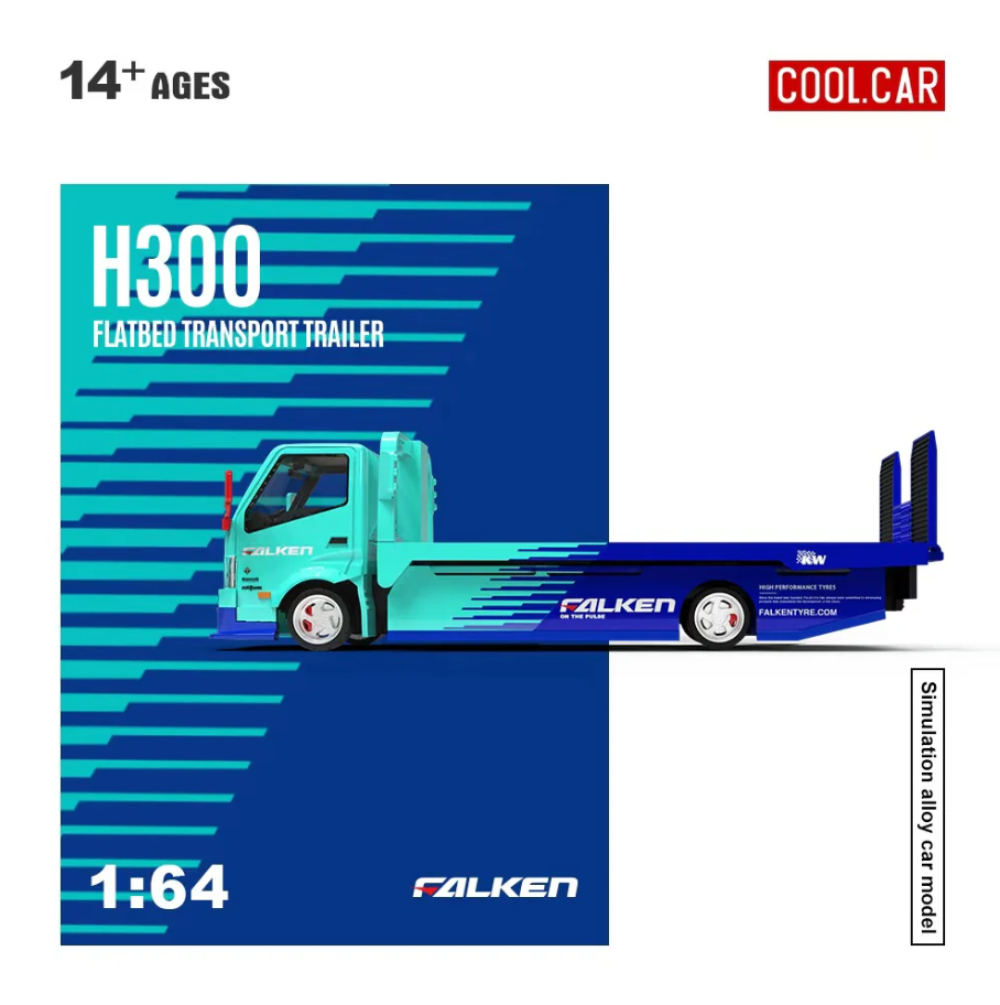 PREORDER Cool Car 1:64 Hino H300 Transport Trailer (Falken)