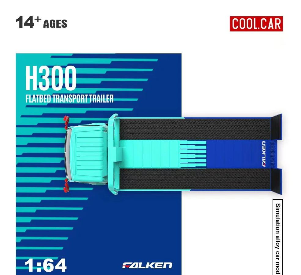 PREORDER Cool Car 1:64 Hino H300 Transport Trailer (Falken)