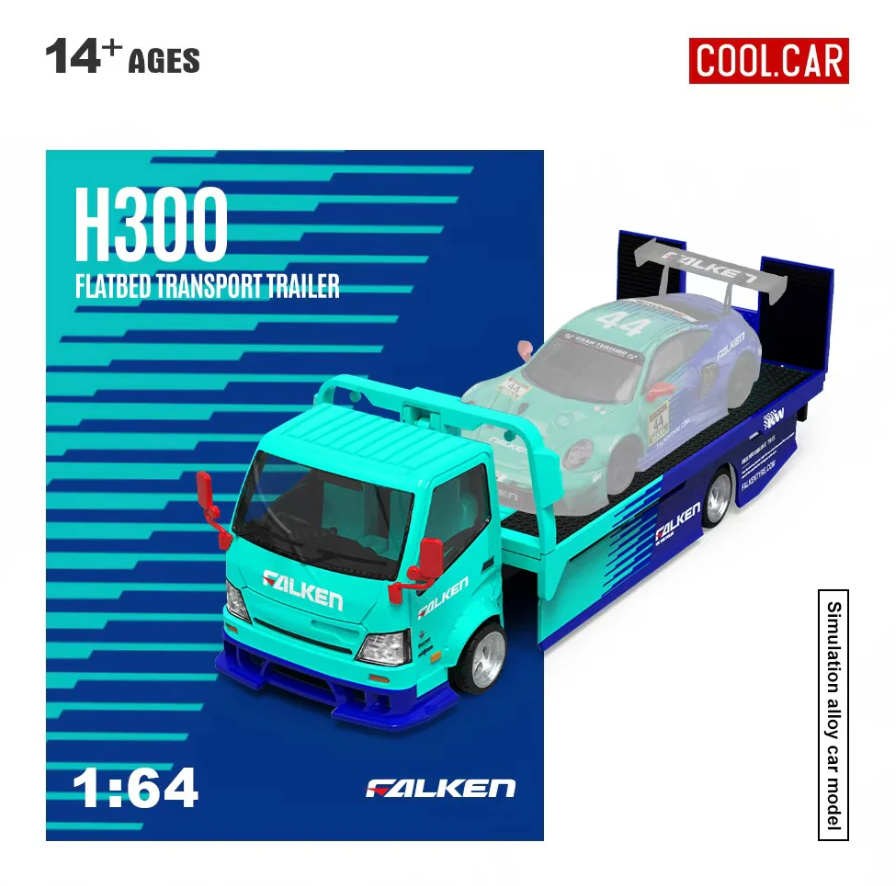 PREORDER Cool Car 1:64 Hino H300 Transport Trailer (Falken)