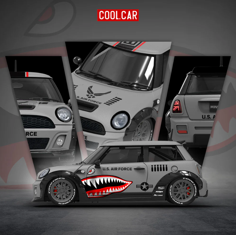 PREORDER Cool Car 1:64 Mini Cooper 'Shark Mouth'