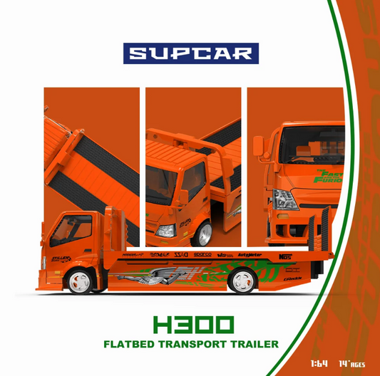 PREORDER SUPCAR 1:64 Hino H300 Transport Trailer Truck 'Fast & Furious'
