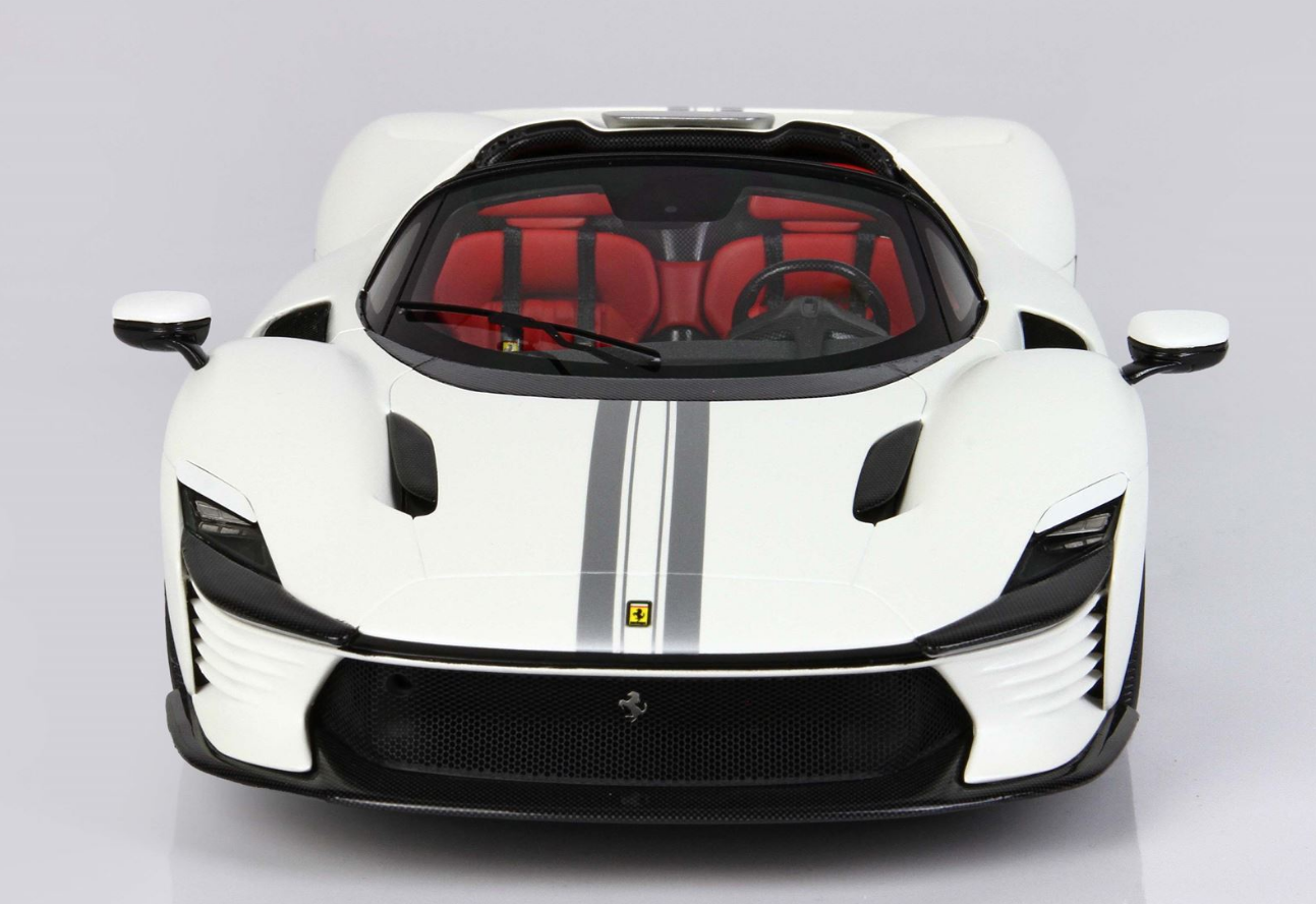 [PRE-ORDER] BBR 1:18 Ferrari SP3 Daytona 'Open Roof' - Matt metallic Italian white