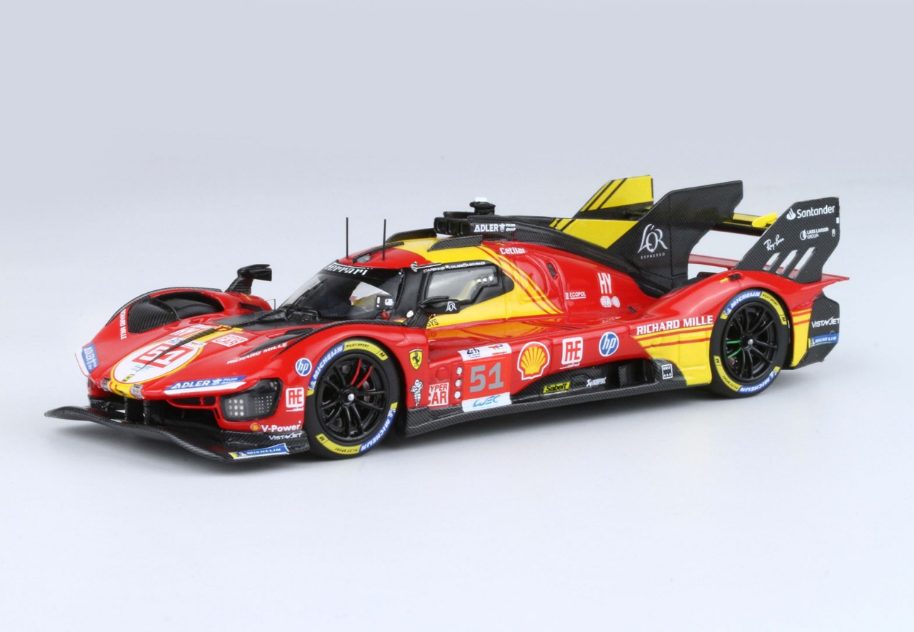 BBR 1:43 Ferrari 499P car n. 51 - 3rd Le Mans 2024 - drivers Pier Guidi Giovinazzi Calado