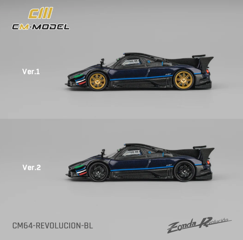 CM Model 1:64 Pagani Zonda Revolucion Metallic blue