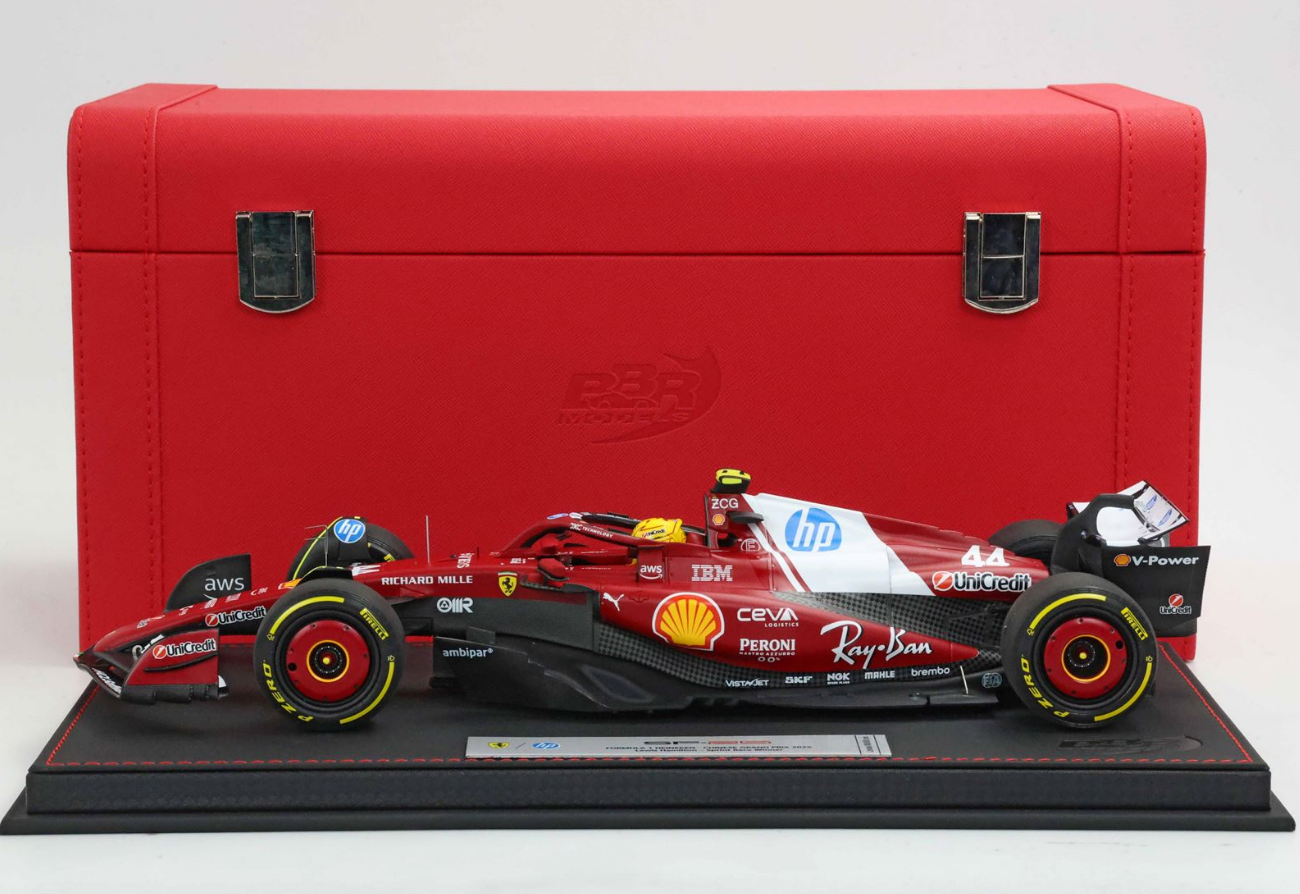 [PRE-ORDER] BBR 1:18 Ferrari SF25 F1 China GP - WINNER HAMILTON