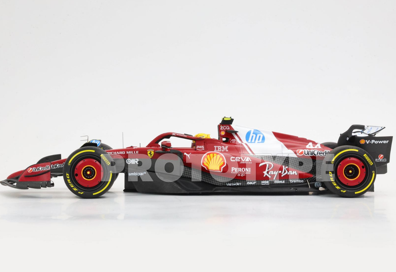 [PRE-ORDER] BBR 1:18 Ferrari SF25 F1 China GP - WINNER HAMILTON