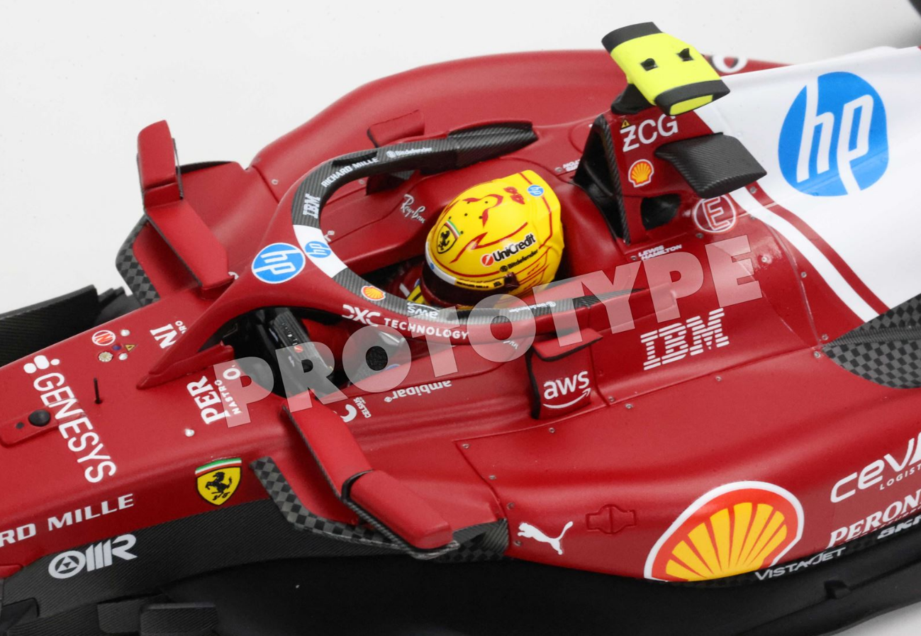 [PRE-ORDER] BBR 1:18 Ferrari SF25 F1 China GP - WINNER HAMILTON