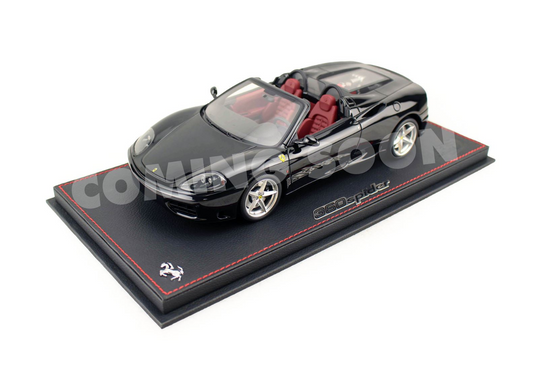 BBR 1:18 Ferrari 360 Modena Spider manual gear - Gloss Black - Bordeaux