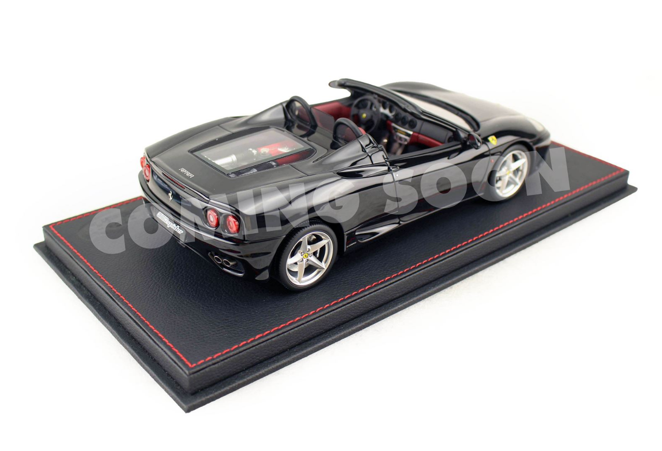 BBR 1:18 Ferrari 360 Modena Spider manual gear - Gloss Black - Bordeaux