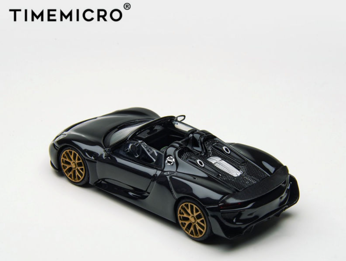Time Micro 1:64 Porsche 918 Spyder (Black/Gold)