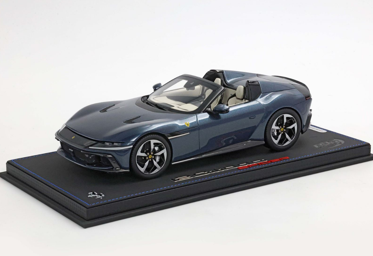 BBR 1:18 Ferrari 12Cilindri Spider (Roma Blue) – Miniature Planet
