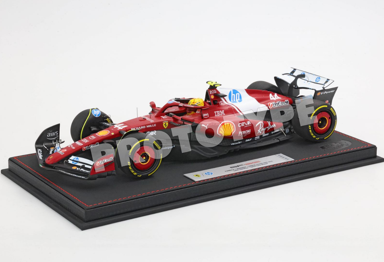 [PRE-ORDER] BBR 1:18 Ferrari SF25 F1 China GP - WINNER HAMILTON