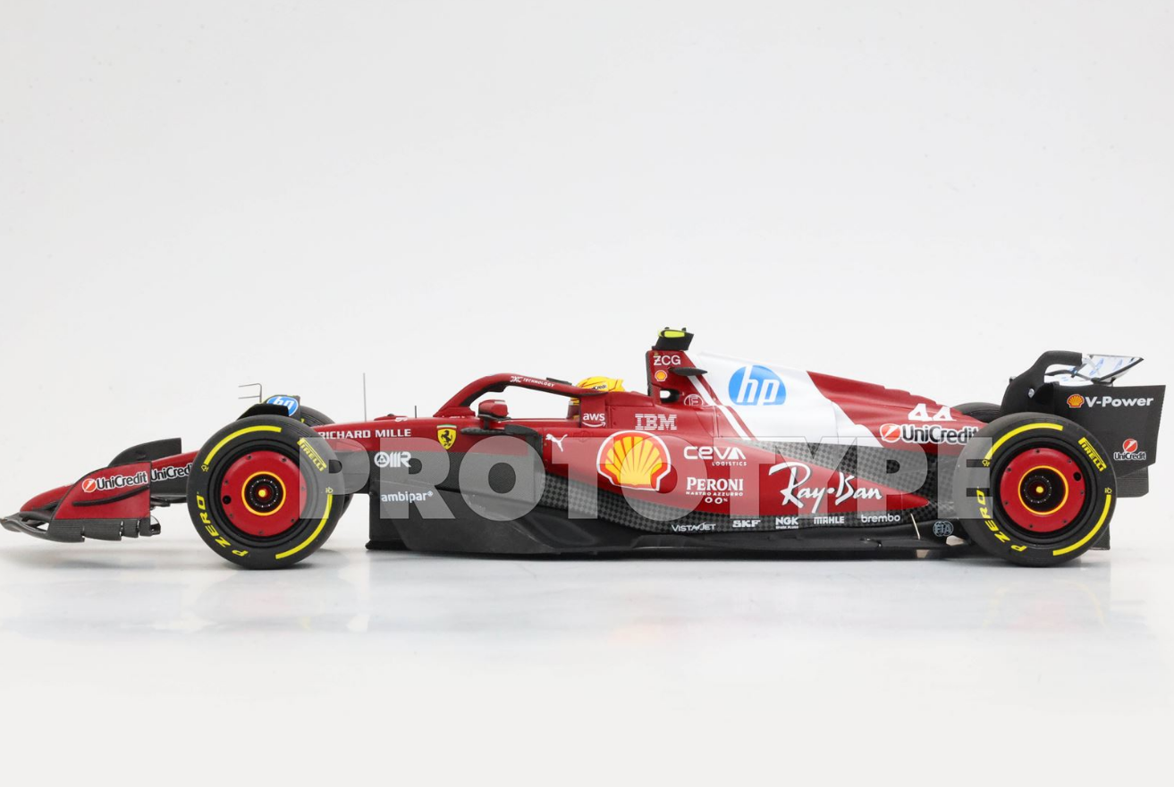 [PRE-ORDER] BBR 1:18 Ferrari SF25 F1 China GP - WINNER HAMILTON