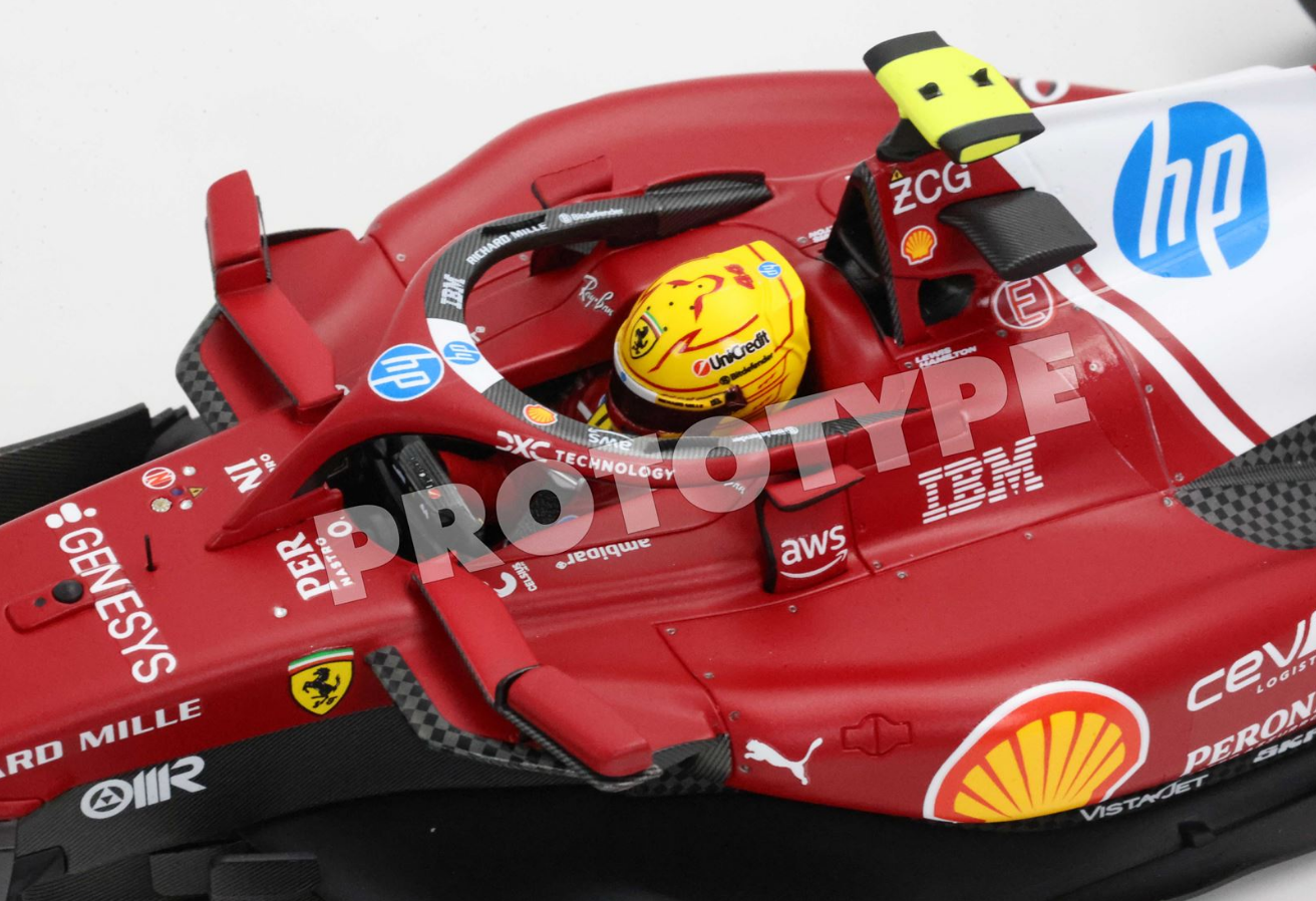 [PRE-ORDER] BBR 1:18 Ferrari SF25 F1 China GP - WINNER HAMILTON