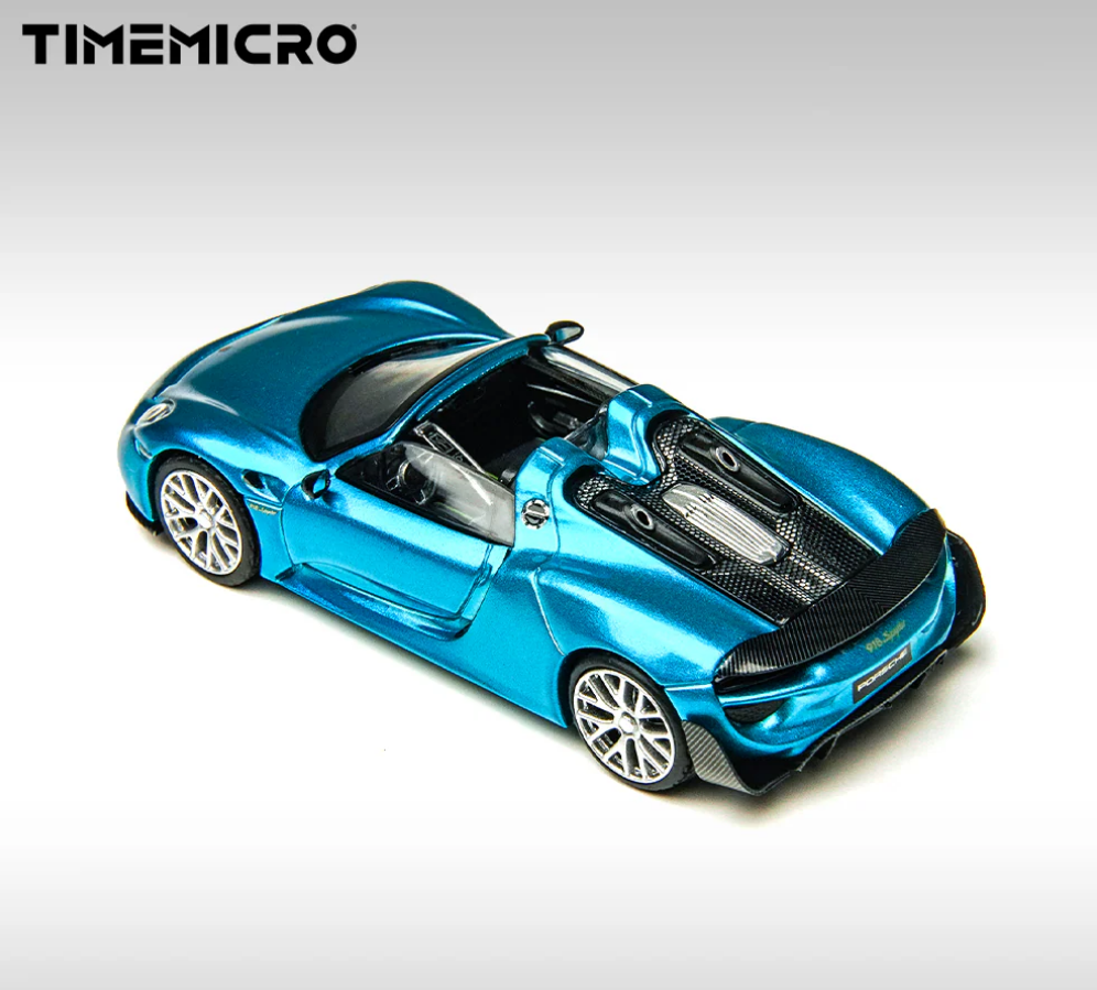 PREORDER Time Micro 1:64 Porsche 918 Spyder (Blue)