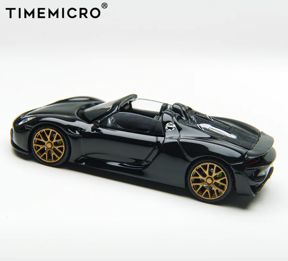 Time Micro 1:64 Porsche 918 Spyder (Black/Gold)