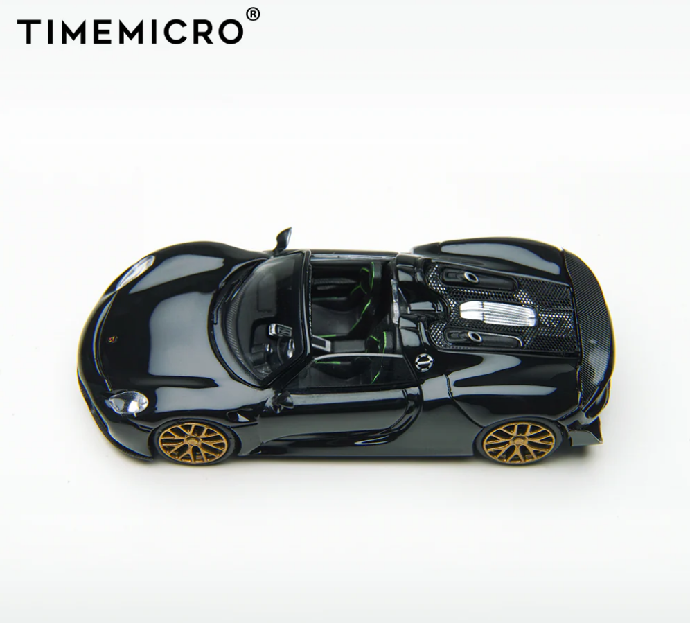 Time Micro 1:64 Porsche 918 Spyder (Black/Gold)