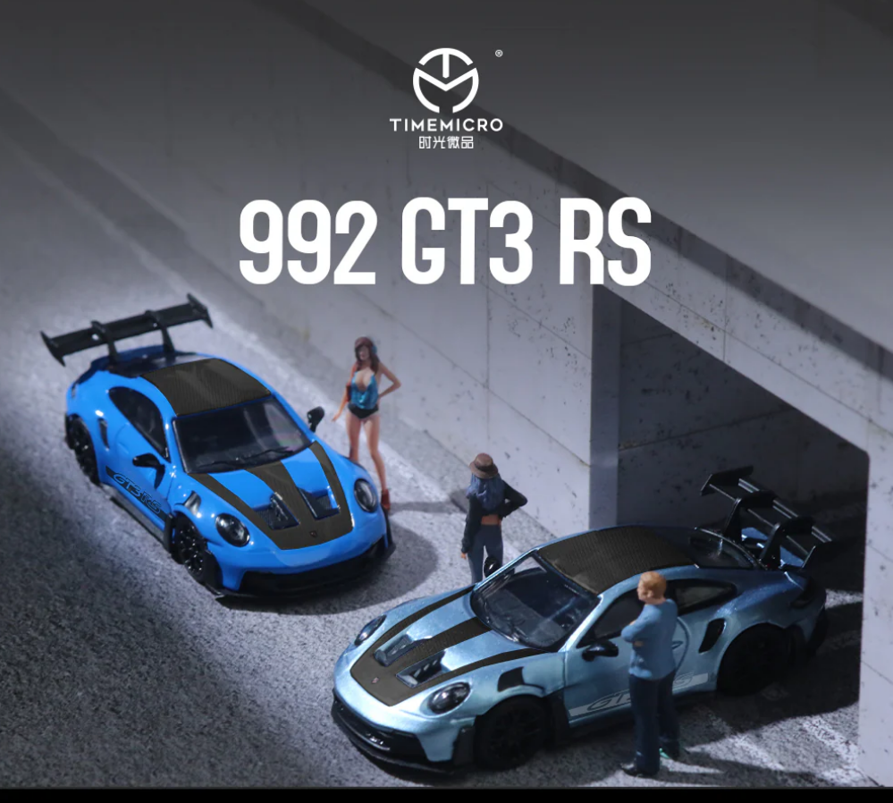 Time Micro 1:64 Porsche 911 (992) GT3 RS (Glacier Blue/Starry Blue)