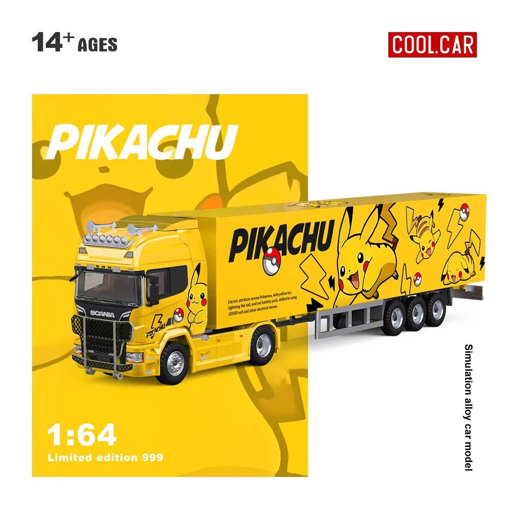 Cool Car 1:64 Scania Container Truck - Pokemon Pikachu