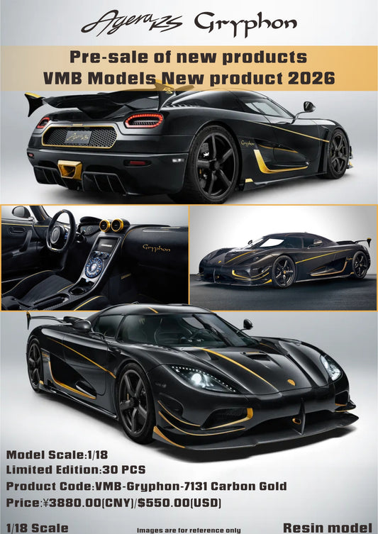 PREORDER VMB Models 1:18 Koenigsegg Agera RS 'Gryphon'